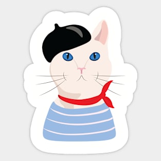 french cat Sticker
